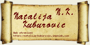 Natalija Kuburović vizit kartica